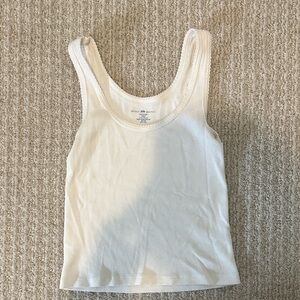 Urban Outfitters Cream Ribbed Tank